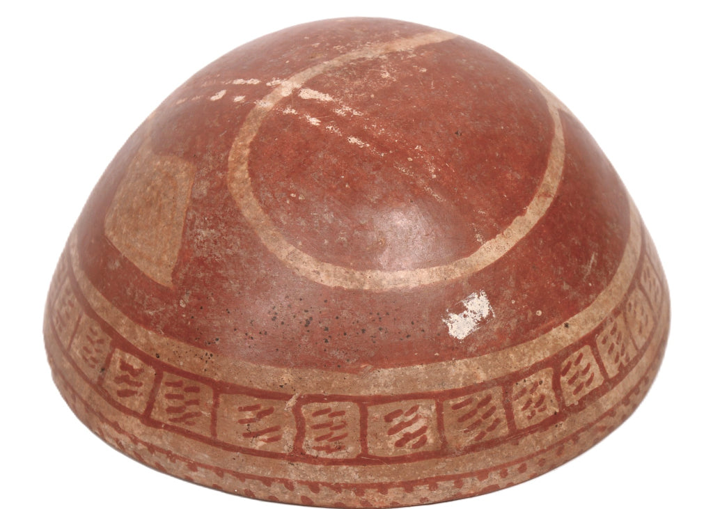 Mayan Red on Buff Pottery