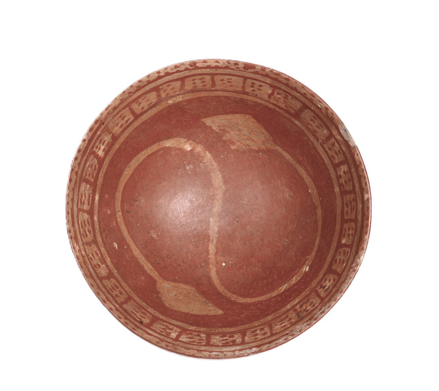 Mayan Red on Buff Pottery