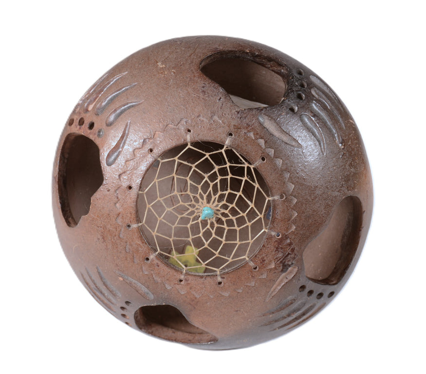 Navajo Pottery with Dream Catcher By Fernandez Benally