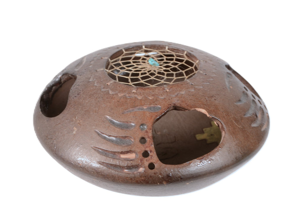 Navajo Pottery with Dream Catcher By Fernandez Benally