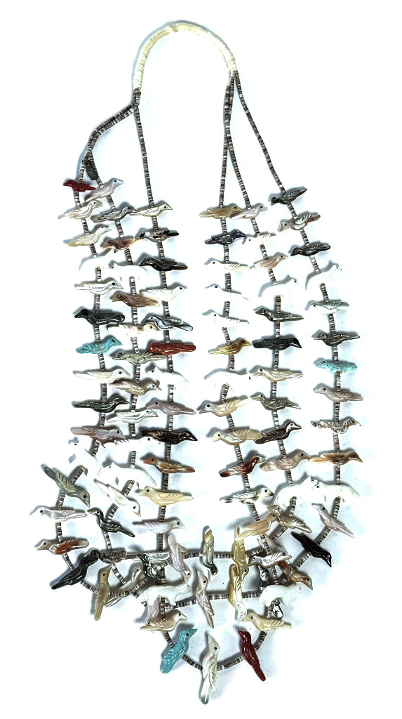 Zuni Pueblo 3-Strand Fetish Necklace By David Tsikewa