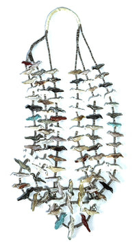 Zuni Pueblo 3-Strand Fetish Necklace By David Tsikewa