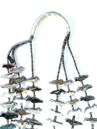 Zuni Pueblo 3-Strand Fetish Necklace By David Tsikewa