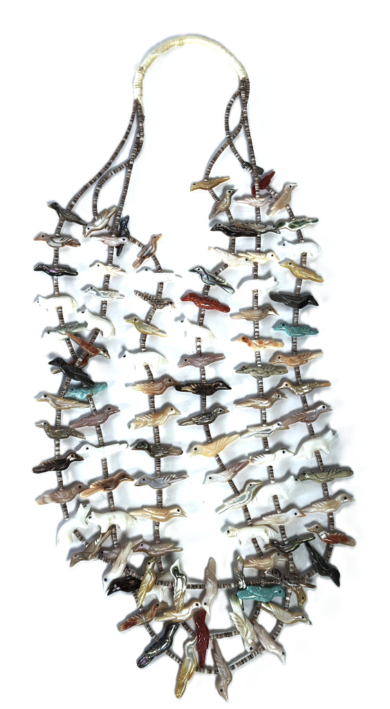 Zuni Pueblo 3-Strand Fetish Necklace By David Tsikewa