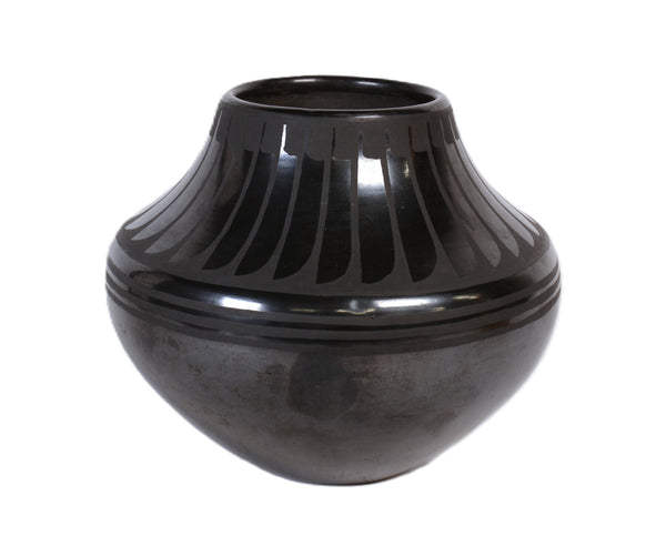 San Ildefonso Pueblo Feather Jar By Maria and Santana Martinez
