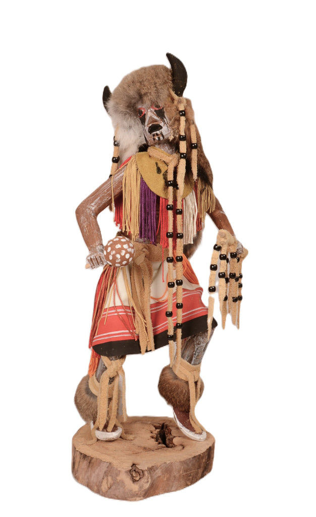 Navajo Buffalo Warrior Kachina Doll By Sammie Walker