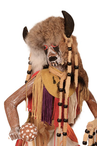 Navajo Buffalo Warrior Kachina Doll By Sammie Walker