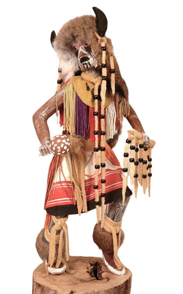Navajo Buffalo Warrior Kachina Doll By Sammie Walker