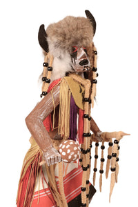 Navajo Buffalo Warrior Kachina Doll By Sammie Walker