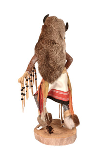 Navajo Buffalo Warrior Kachina Doll By Sammie Walker
