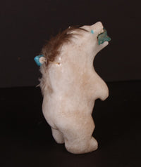 Zuni Pueblo Alabaster White Bear Fetish