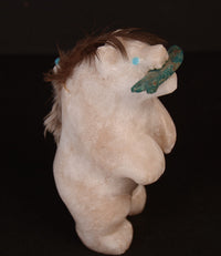 Zuni Pueblo Alabaster White Bear Fetish