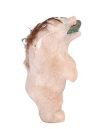 Zuni Pueblo Alabaster White Bear Fetish