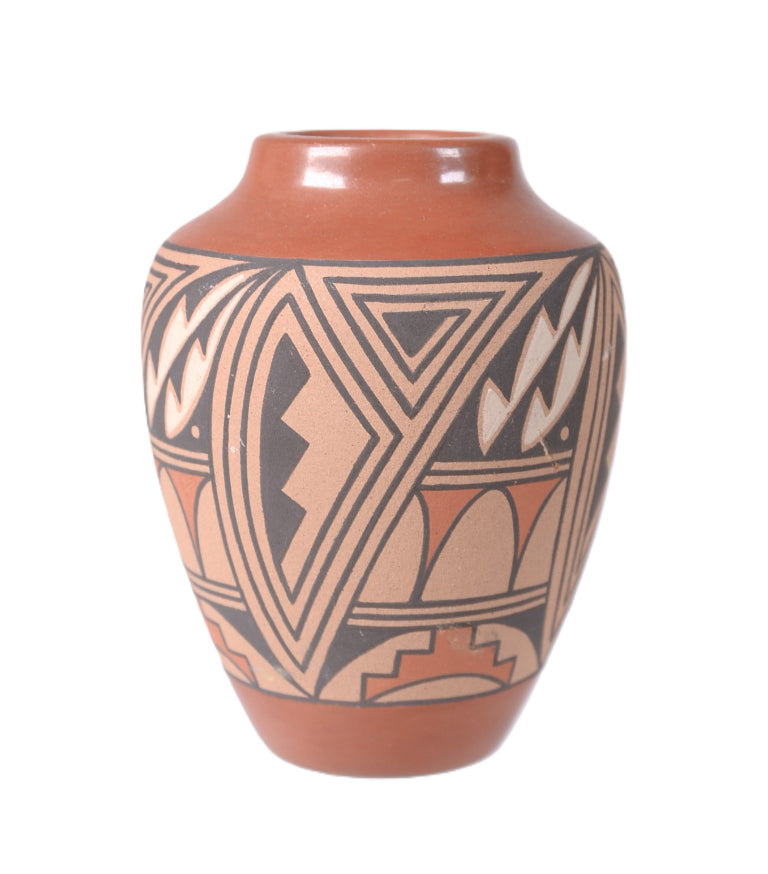 Jemez Pueblo Small Vase Pottery By Mary Louise Eteeyan