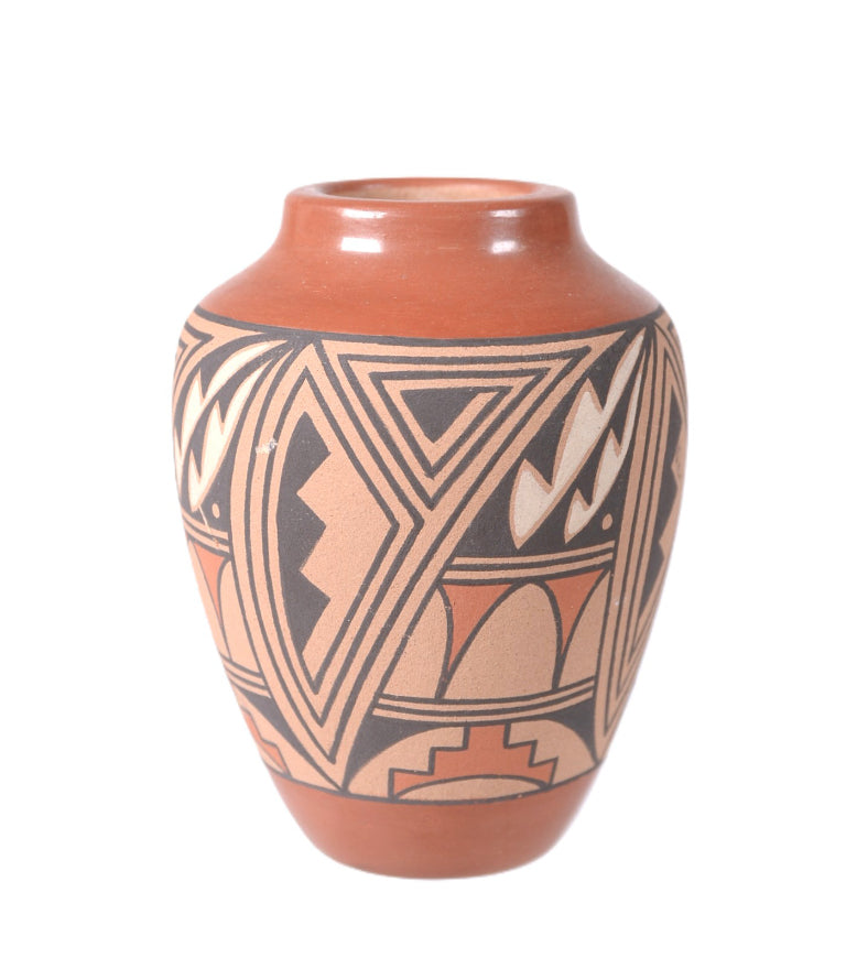 Jemez Pueblo Small Vase Pottery By Mary Louise Eteeyan