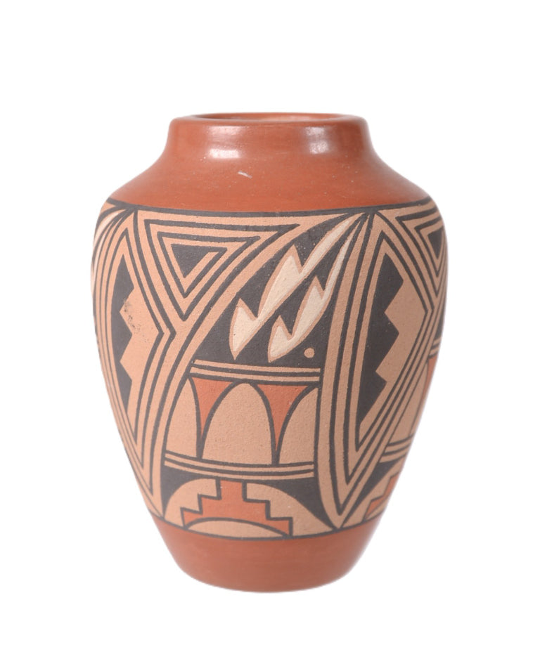 Jemez Pueblo Small Vase Pottery By Mary Louise Eteeyan