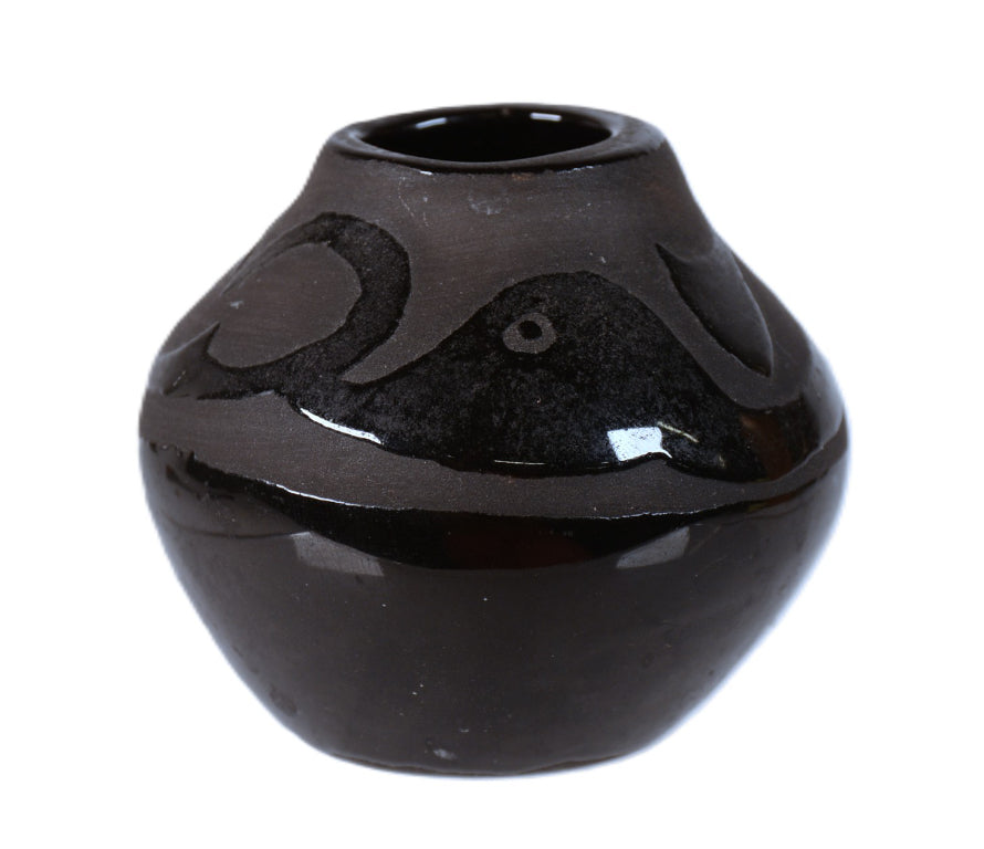 South West Commercial Black Pottery Jar By MA