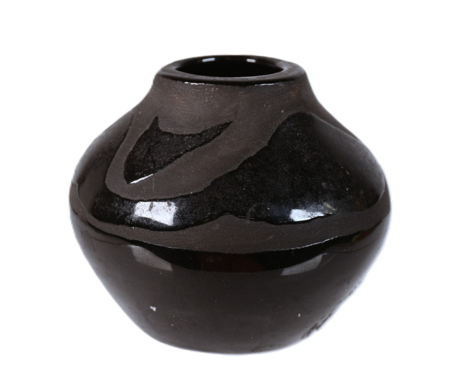 South West Commercial Black Pottery Jar By MA