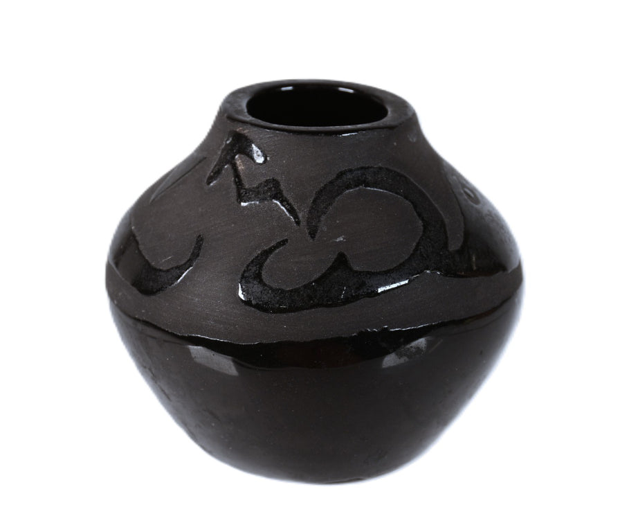 South West Commercial Black Pottery Jar By MA