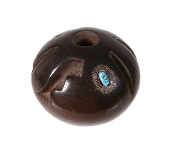 Santa Clara Pueblo Black Carved Pottery By Pauline Salazar