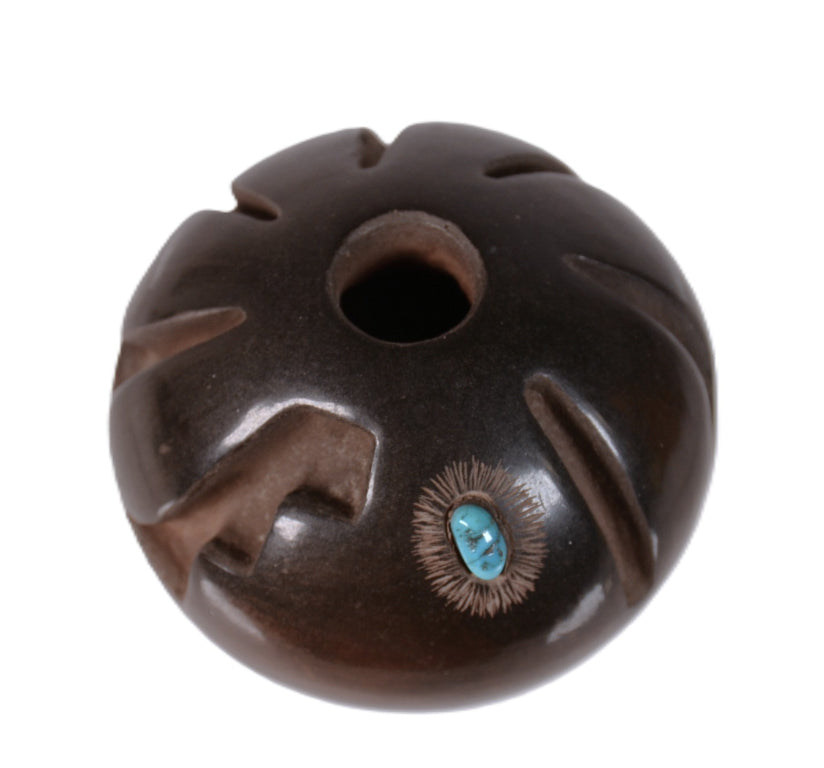 Santa Clara Pueblo Black Carved Pottery By Pauline Salazar