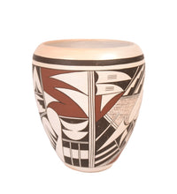 Hopi Pueblo White Jar Polychrome Pottery Vase By Frog Woman