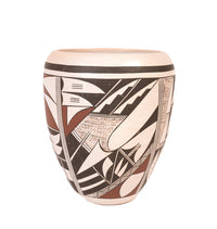 Hopi Pueblo White Jar Polychrome Pottery Vase By Frog Woman