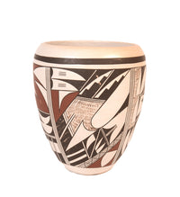 Hopi Pueblo White Jar Polychrome Pottery Vase By Frog Woman