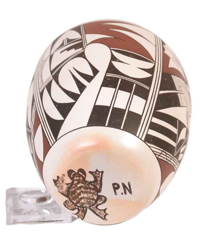 Hopi Pueblo White Jar Polychrome Pottery Vase By Frog Woman