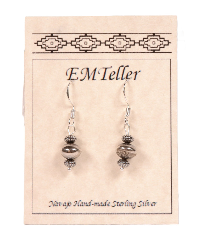 Navajo Sterling Silver Earrings By Mary C. and Everett Teller