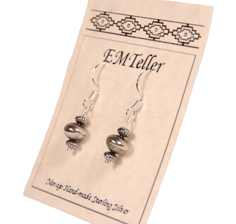 Navajo Sterling Silver Earrings By Mary C. and Everett Teller