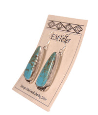 Navajo Sterling Silver and Turquoise Earrings By Mary C. and Everett Teller