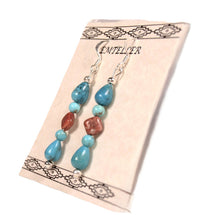 Navajo Sterling Silver and Turquoise Earrings By Mary C. and Everett Teller