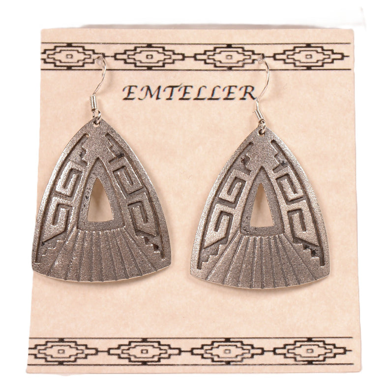 Navajo Sterling Silver Earrings By Mary C. and Everett Teller