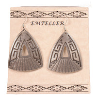 Navajo Sterling Silver Earrings By Mary C. and Everett Teller