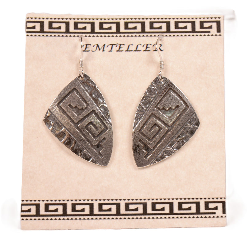 Navajo Sterling Silver Earrings By Mary C. and Everett Teller
