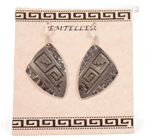Navajo Sterling Silver Earrings By Mary C. and Everett Teller