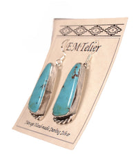 Navajo Sterling Silver and Turquoise Earrings By Mary C. and Everett Teller