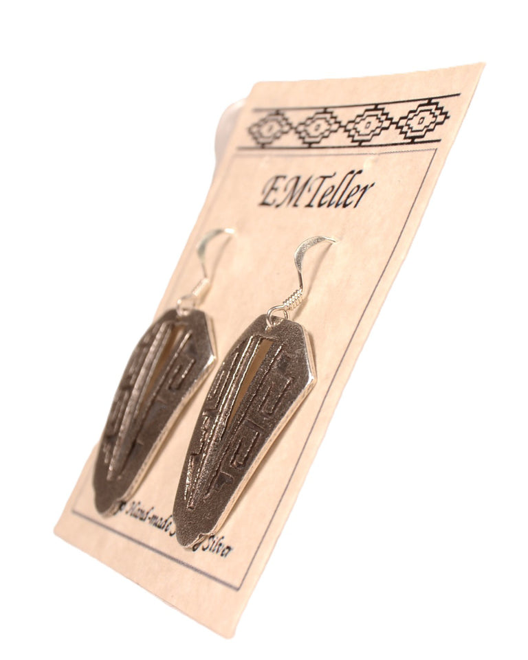 Navajo Sterling Silver Earrings By Mary C. and Everett Teller