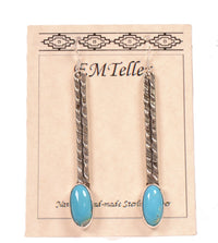 Navajo Sterling Silver and Turquoise Earrings By Mary C. and Everett Teller