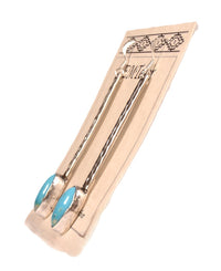 Navajo Sterling Silver and Turquoise Earrings By Mary C. and Everett Teller