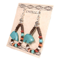 Navajo Sterling Silver and Turquoise Earrings By Mary C. and Everett Teller