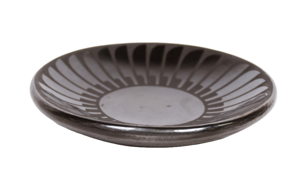 San Ildefonso Pueblo Blackware Plate By Maria Popovi