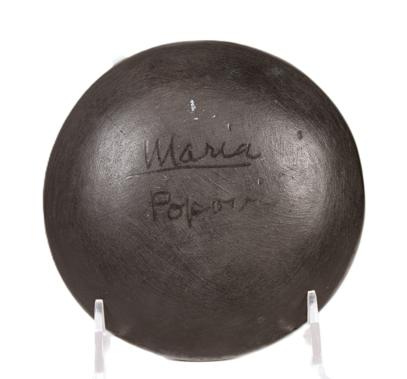 San Ildefonso Pueblo Blackware Plate By Maria Popovi