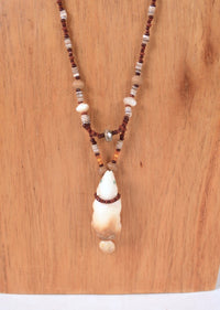 Zuni Pueblo Beaded with Beaver Fetish Necklace