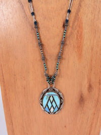 Navajo Inlay Pendant Necklace