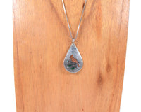 Zuni Pueblo Red Cardinal Inlay Pendant Necklace By LW