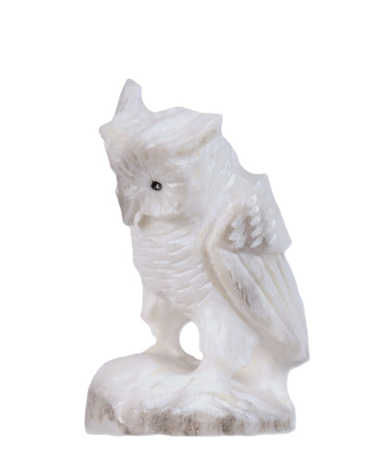 Zuni Pueblo Antler Great Horned Owl Fetish By Pernell Laate