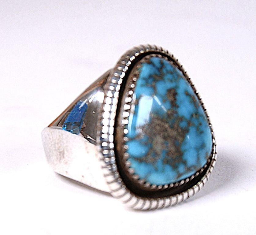 Navajo Turquoise Ring By W. Johnson