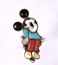 Zuni Pueblo Mickey Mouse Multi Stone Ring